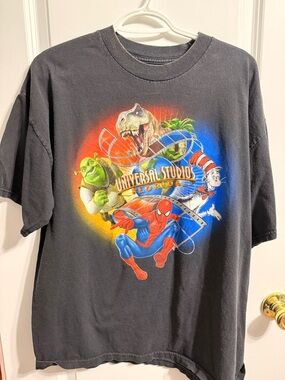 Universal Studios Black T‑Shirt with Character Details
